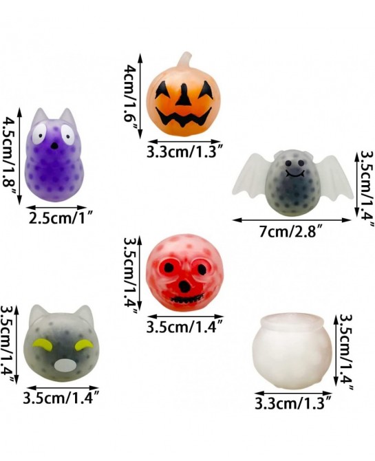 24 PCS Halloween Mini Squeeze Balls with Water Beads Stress Relief Toys for Kids Girls Boys Halloween Party Favors Halloween ...