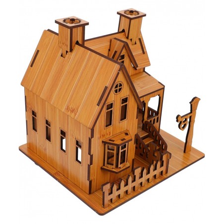 3D Wooden Puzzle House DIY Model House Kit Brain Teaser Educational Toys Jigsaw Puzzles Gift for Children and Adult $27.52 3-...
