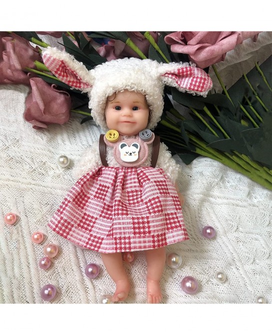 6 Inches Mini Silicone Reborn Baby Dolls Hand Painted Full Silicone Babies with Gift Box Accessories Kits (Maddie) $95.97 Dolls