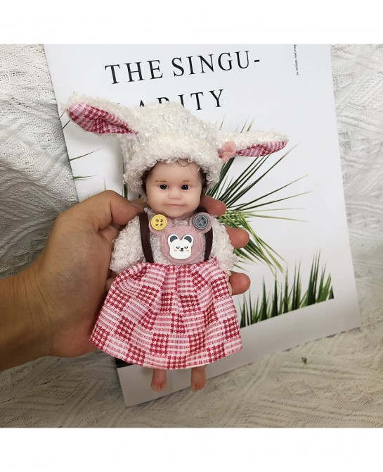 6 Inches Mini Silicone Reborn Baby Dolls Hand Painted Full Silicone Babies with Gift Box Accessories Kits (Maddie) $95.97 Dolls