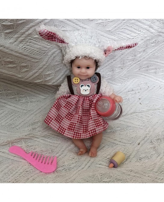 6 Inches Mini Silicone Reborn Baby Dolls Hand Painted Full Silicone Babies with Gift Box Accessories Kits (Maddie) $95.97 Dolls