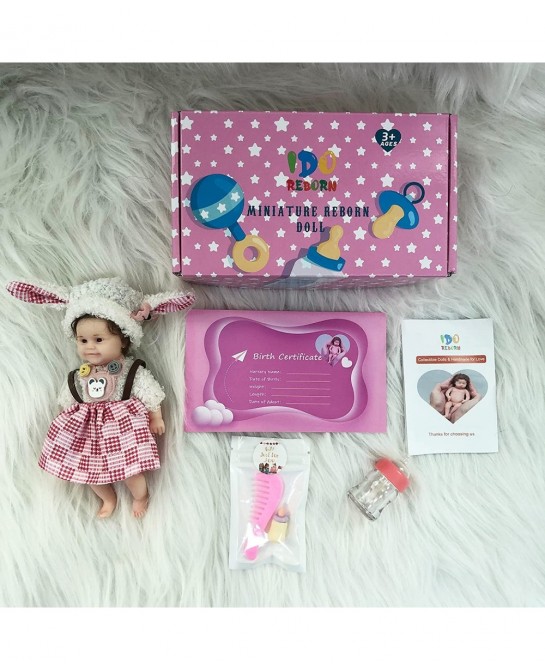 6 Inches Mini Silicone Reborn Baby Dolls Hand Painted Full Silicone Babies with Gift Box Accessories Kits (Maddie) $95.97 Dolls