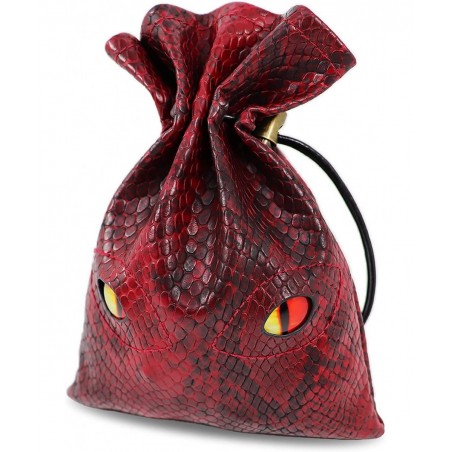 Dice Bag Can Hold 6 Dice Sets Glow in The Dark Eyes Large Dragon D and D Dice Storage Bag for DND Board Games Red Fiery Drago...
