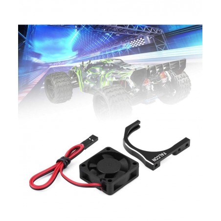 RC Model Car Motor Heat Dissipation Cooling Fan with Motor Mount(30 * 30 * 10mm with Black Motor Mount) $21.68 Toy Vehicle Pl...