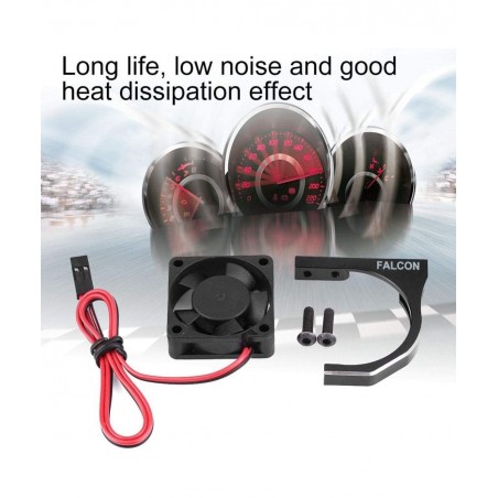 RC Model Car Motor Heat Dissipation Cooling Fan with Motor Mount(30 * 30 * 10mm with Black Motor Mount) $21.68 Toy Vehicle Pl...