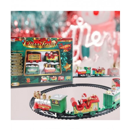 Christmas Electric Rail Train Around Christmas Tree Party Home Xmas Tree Decoration Kids Gift $44.13 Toy Vehicle Playsets
