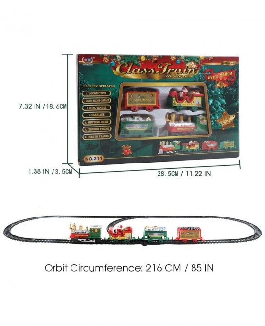 Christmas Electric Rail Train Around Christmas Tree Party Home Xmas Tree Decoration Kids Gift $44.13 Toy Vehicle Playsets