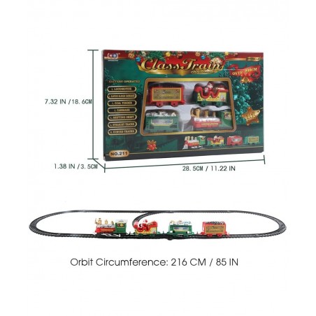 Christmas Electric Rail Train Around Christmas Tree Party Home Xmas Tree Decoration Kids Gift $44.13 Toy Vehicle Playsets