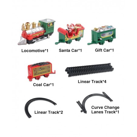Christmas Electric Rail Train Around Christmas Tree Party Home Xmas Tree Decoration Kids Gift $44.13 Toy Vehicle Playsets