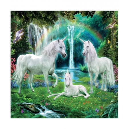 Unicorns Glitter -Rainbow Unicorn Family - 100 Piece Jigsaw Puzzle $22.03 Jigsaw Puzzles