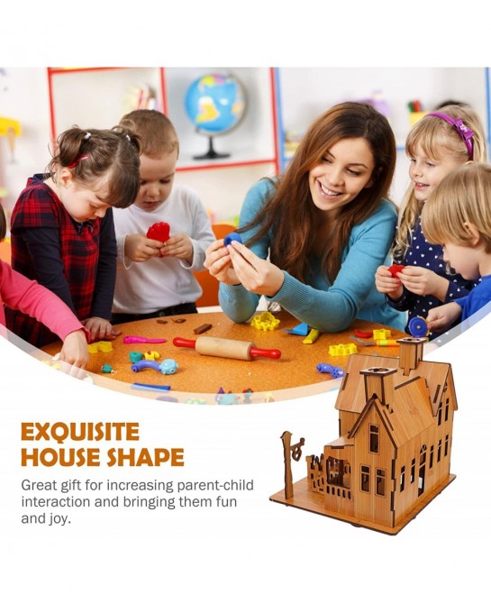3D Wooden Puzzle House DIY Model House Kit Brain Teaser Educational Toys Jigsaw Puzzles Gift for Children and Adult $27.52 3-...
