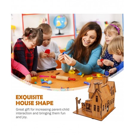 3D Wooden Puzzle House DIY Model House Kit Brain Teaser Educational Toys Jigsaw Puzzles Gift for Children and Adult $27.52 3-...