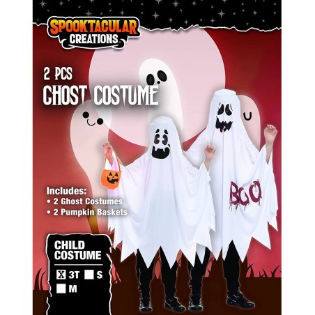 2 Pack Kids Unisex Mask Ghost Costume for Fancy Dress Cosplay and Spooky Creatures Party $24.76 Kids' Costumes