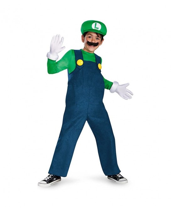 Boy's Nintendo's Super Mario Brothers Luigi Deluxe Costume 10-12 $92.83 Kids' Costumes