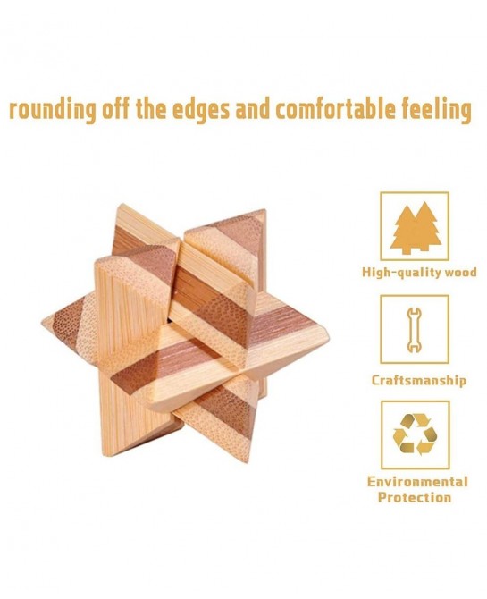 Bamboo 3D Puzzle Metal Brain Teasers Puzzles Mind Game Toys Set for Teens and Adults Pack of 12pcs $41.17 Brain Teaser Puzzles