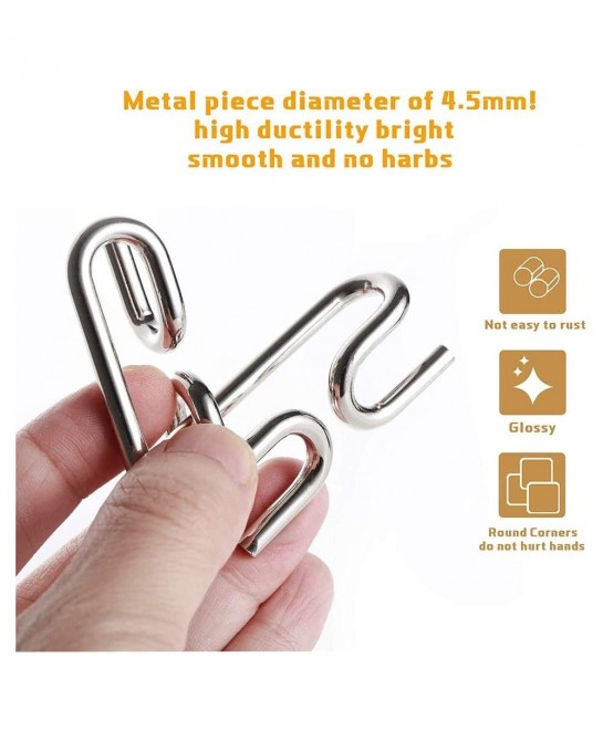 Bamboo 3D Puzzle Metal Brain Teasers Puzzles Mind Game Toys Set for Teens and Adults Pack of 12pcs $41.17 Brain Teaser Puzzles