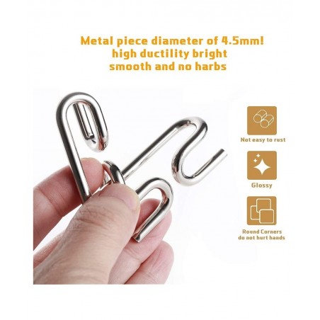 Bamboo 3D Puzzle Metal Brain Teasers Puzzles Mind Game Toys Set for Teens and Adults Pack of 12pcs $41.17 Brain Teaser Puzzles