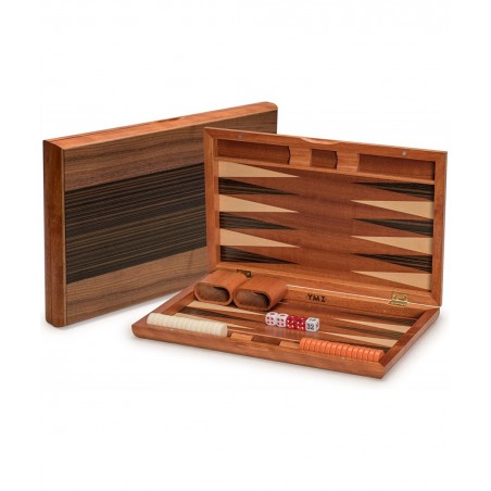 Wooden Inlaid Backgammon Game Set - Pasadena - Classic Strategy Board Game Set with Acrylic Playing Pieces & Wooden Dice Cups...