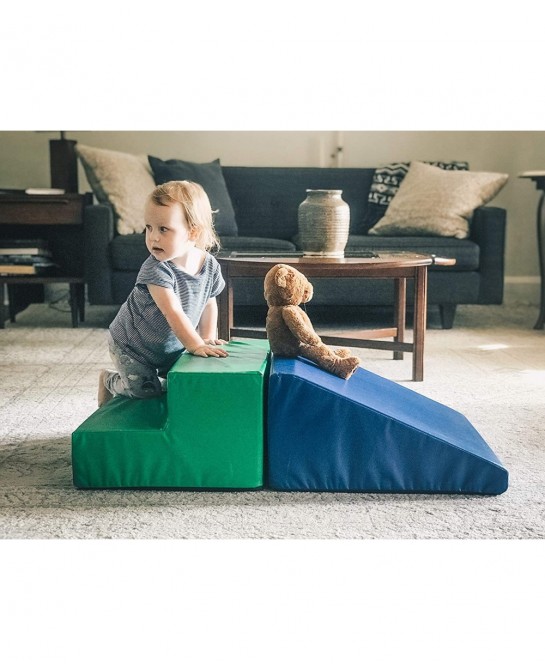 Up and Down Soft Play Climber Mint/Gull Gray $144.45 Kids' Indoor Climbers & Play Structures