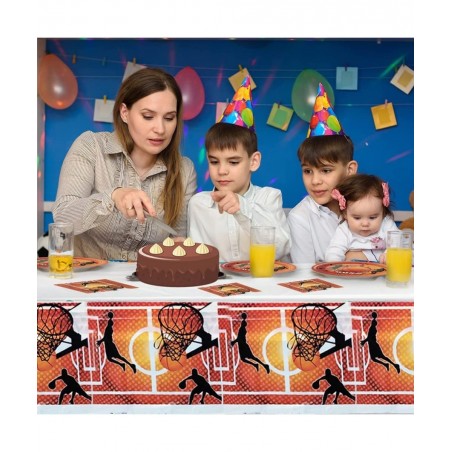 2 Pcs Basketball Tablecloth Jungle Animal Wild One Birthday Party Supplies Decorations for Baby Boy Girl- Wild One Party Tabl...