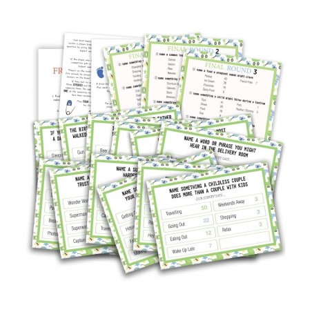 Baby Shower Friendly Feud Quiz Family Feud Quiz Baby Shower Game Night Baby Shower Group Game Mother to Be Party Game Green V...