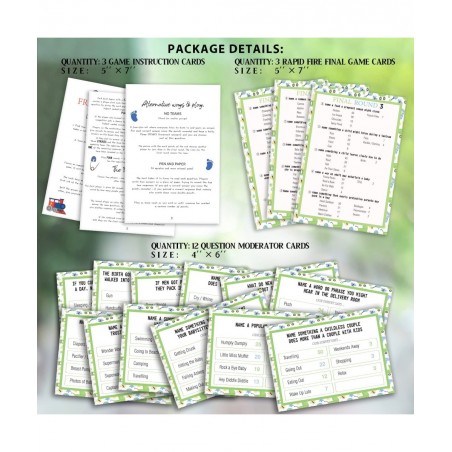 Baby Shower Friendly Feud Quiz Family Feud Quiz Baby Shower Game Night Baby Shower Group Game Mother to Be Party Game Green V...