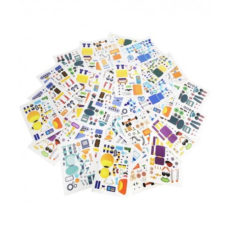 Robot Sticker for Kids & Toddlers Kids Stickers Make a Face Sticker Sheets Make Your Own Sticker. 36 PCS Kid's Crafts as Gift...