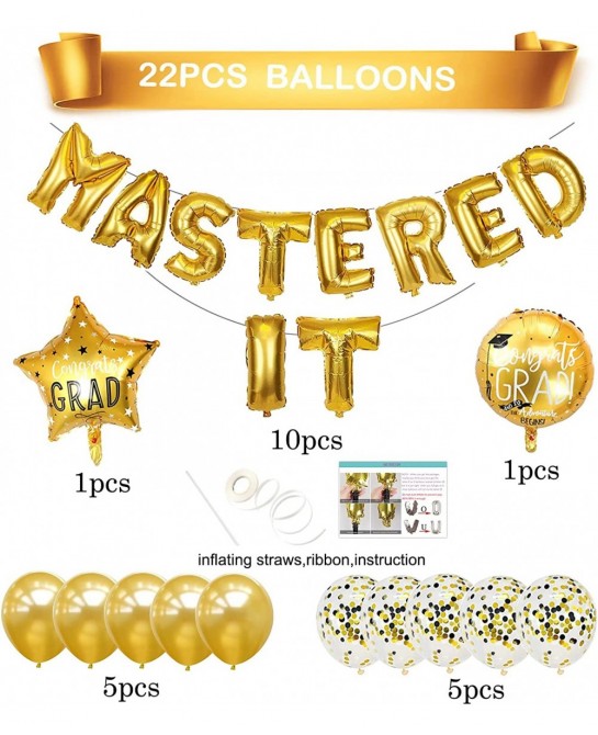 Mastered It Balloon Banner Mastered 2022 Banner Graduation Banner 2022 Graduation Party Supplies 2022 College Grad Congratula...