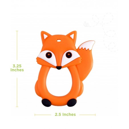 Friendly Fox Teether Toy Multi-Textured Soft & Soothing Easy to Hold (BPA Free Freezer & Dishwasher Safe) $13.45 Baby Teether...