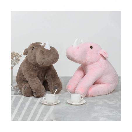 Giant Rhino Stuffed Animals Throw Pillow - Big Rhino Plush Toy Cute Soft Gift for Boy Girl Kids Gray 24 Inches $49.60 Kids' P...