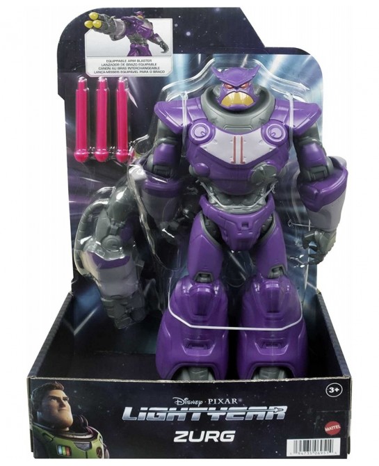Disney Pixar Lightyear Zurg 10-in Tall Action Figure 13 Posable Joints Authentic Detail Movie Collector Toy Kids Gift Ages 4 ...