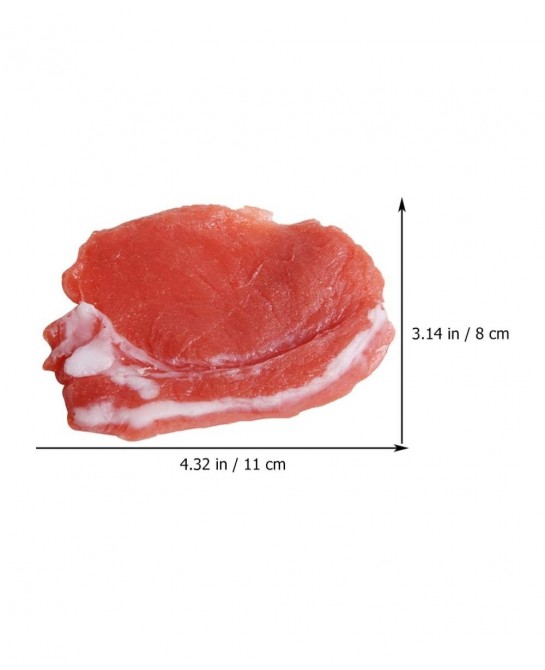2pcs Fake Food Meat Simulation Pork Kitchen Pretend Play Food Toy Realistic Meat Model Restaurant Kids Kitchen Game Display F...