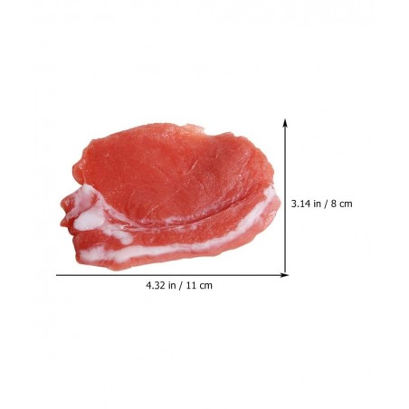 2pcs Fake Food Meat Simulation Pork Kitchen Pretend Play Food Toy Realistic Meat Model Restaurant Kids Kitchen Game Display F...