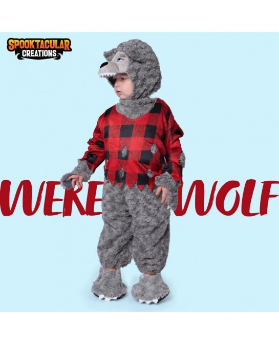 Baby Boy Werewolf Costume Wolf Jumpsuit for Toddler Boys Girls Infant Unisex Halloween Costume for Dress Up Party-1824 $46.75...