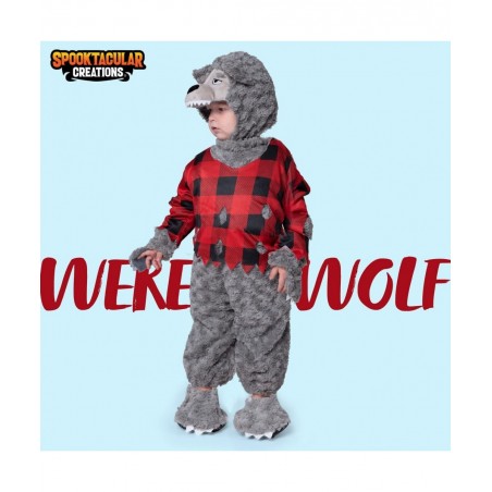 Baby Boy Werewolf Costume Wolf Jumpsuit for Toddler Boys Girls Infant Unisex Halloween Costume for Dress Up Party-1824 $46.75...
