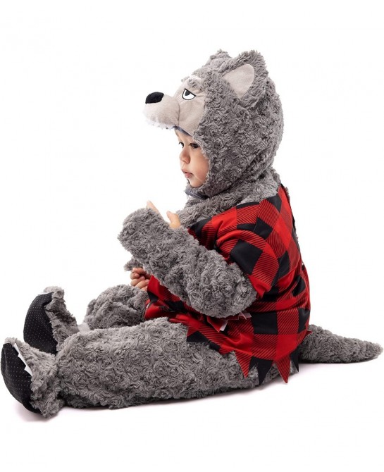 Baby Boy Werewolf Costume Wolf Jumpsuit for Toddler Boys Girls Infant Unisex Halloween Costume for Dress Up Party-1824 $46.75...