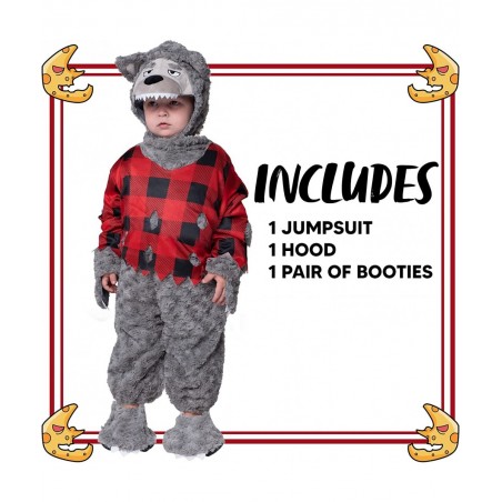 Baby Boy Werewolf Costume Wolf Jumpsuit for Toddler Boys Girls Infant Unisex Halloween Costume for Dress Up Party-1824 $46.75...