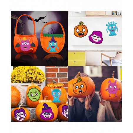 Halloween Party Favors Stickers for Kids - 28 Sheets Halloween Make Your Own Face Stickers for Kids Toddlers Halloween Activi...