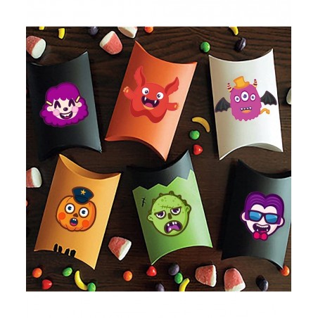 Halloween Party Favors Stickers for Kids - 28 Sheets Halloween Make Your Own Face Stickers for Kids Toddlers Halloween Activi...