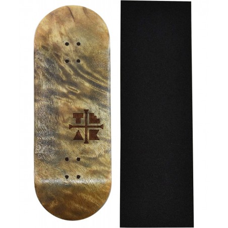 Prolific Wooden Fingerboard Deck The Graham Cracker - 34mm x 97mm - Handmade Pro Shape & Size - Five Plies Wood Veneer - Incl...