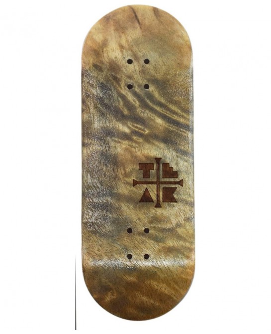Prolific Wooden Fingerboard Deck The Graham Cracker - 34mm x 97mm - Handmade Pro Shape & Size - Five Plies Wood Veneer - Incl...