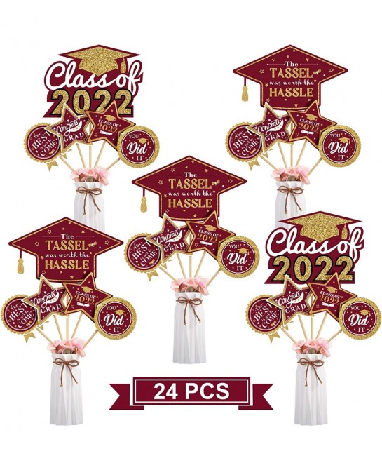 2022 Graduation Table Decorations Graduation Party Centerpiece Sticks Congrats Graduation Party Decoration High School Colleg...