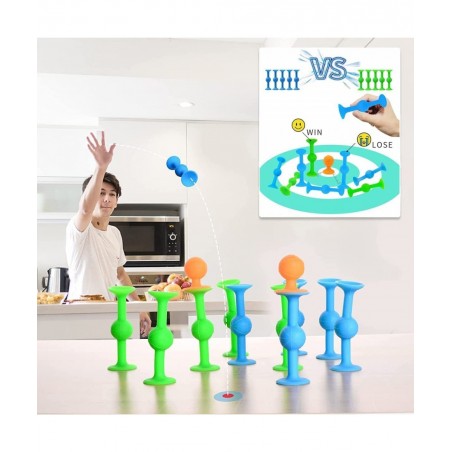 Silicone Suction Cup Darts Sucker Toys Decompression Sucker Toy Soft Silicone Dart Set Throwing Game Darts for Indoor and Out...