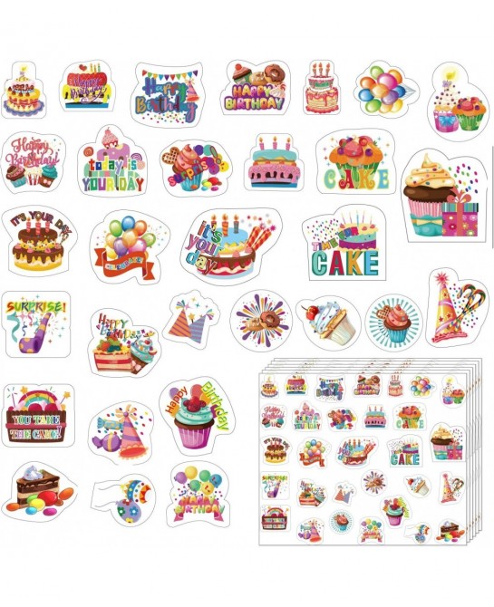 600 Pieces Happy Birthday Stickers in 30 Designs Birthday Party Stickers for Kids Adults Party School Supplies Reward Calenda...