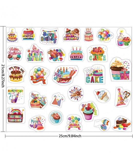 600 Pieces Happy Birthday Stickers in 30 Designs Birthday Party Stickers for Kids Adults Party School Supplies Reward Calenda...