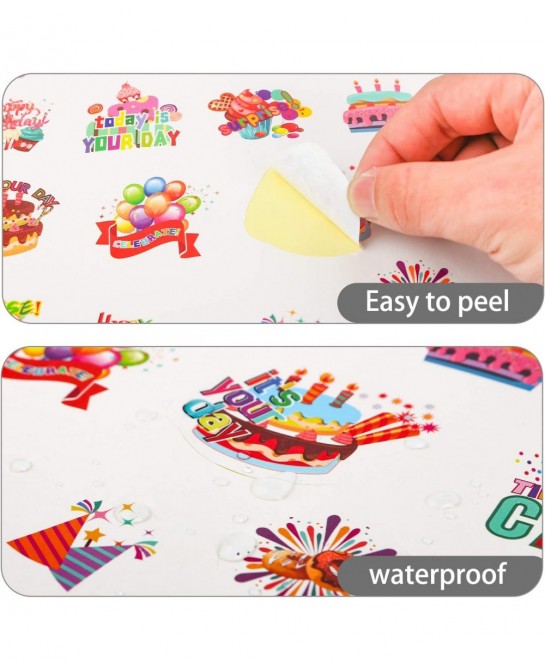 600 Pieces Happy Birthday Stickers in 30 Designs Birthday Party Stickers for Kids Adults Party School Supplies Reward Calenda...