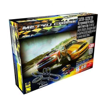Golden Bright: Metro Chase Road Racing Set Electric Powered Includes Power Intake Track Lap Counter and Looping Sets For Ages...