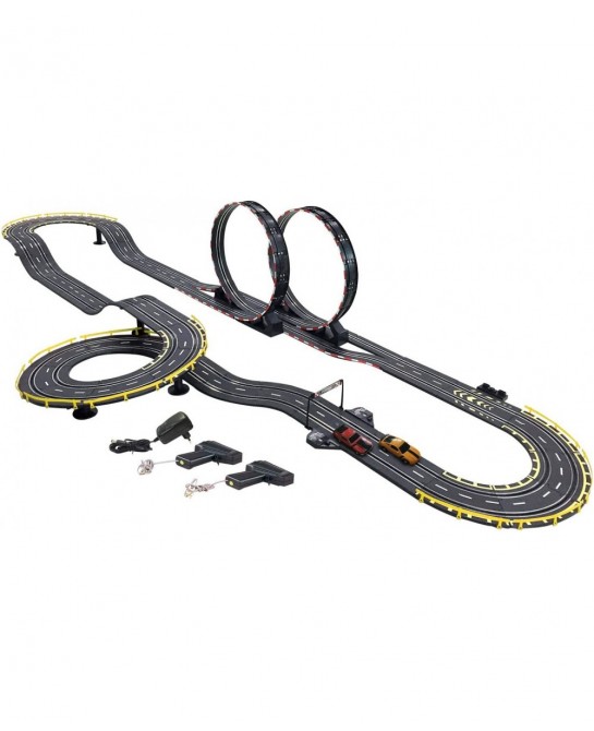 Golden Bright: Metro Chase Road Racing Set Electric Powered Includes Power Intake Track Lap Counter and Looping Sets For Ages...
