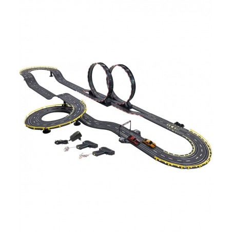 Golden Bright: Metro Chase Road Racing Set Electric Powered Includes Power Intake Track Lap Counter and Looping Sets For Ages...