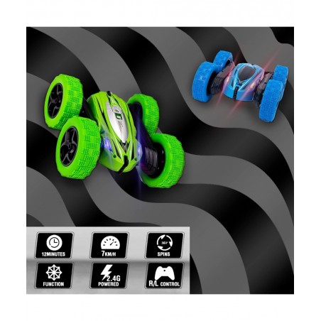 2 Pack Remote Control Car RC Stunt Cars for Boys 4WD 2.4Ghz Double Sided 360° Rotating RC Car for Kids 4 Rechargeable Battery...